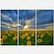 Designart - Beauty Sunset over Sunflowers - Landscape Canvas Art Print